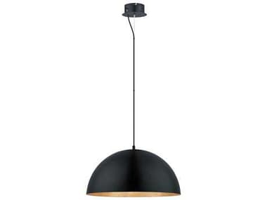 Eglo Gaetano 1-Light Black Gold Dome Pendant EGL94228A