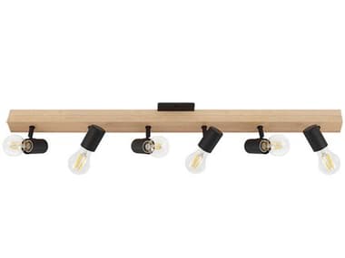 Eglo Kingswood 6-Light Brown Black Track & Rail Light EGL204198A