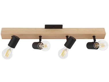 Eglo Kingswood 4-Light Brown Black Track & Rail Light EGL98114A