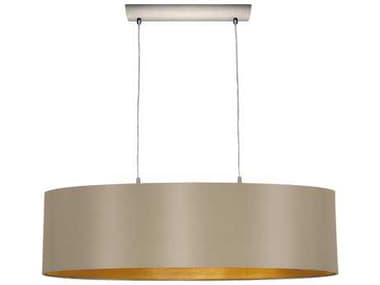 Eglo Maserlo 2-Light Matte Nickel Brown Island Pendant EGL31613A