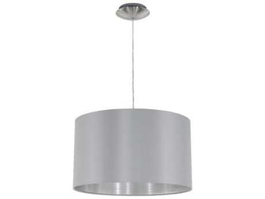 Eglo Maserlo 1-Light Satin Nickel Drum Pendant EGL31601A