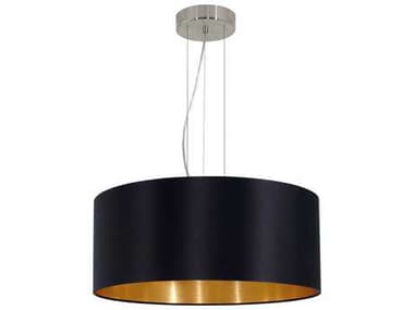 Eglo Maserlo 3-Light Satin Nickel Drum Pendant EGL31605A