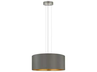 Eglo Maserlo 3-Light Satin Nickel Drum Pendant EGL31608A