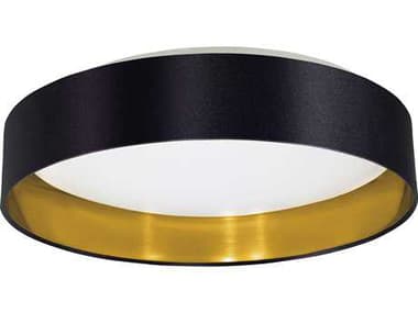 Eglo Maserlo 1-Light Black Gold Round Flush Mount EGL31622A