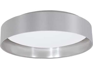 Eglo Maserlo 1-Light Grey Silver Round Flush Mount EGL31623A