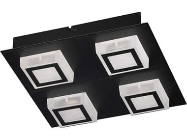 Eglo Masiano 4-Light Black White Flush Mount EGL99364A