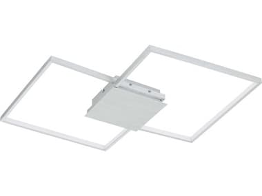 Eglo Milanius 1-Light Brushed Aluminum Silver Geometric Flush Mount EGL204048A