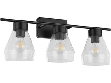 Eglo Montey Cantare 3-Light Matte Black Vanity Light EGL204094A