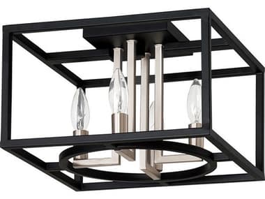 Eglo Mundazo 4-Light Black Brushed Nickel Flush Mount EGL204605A