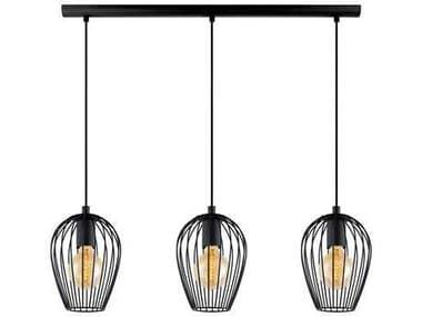 Eglo Newtown 3-Light Black Island Pendant EGL49478A