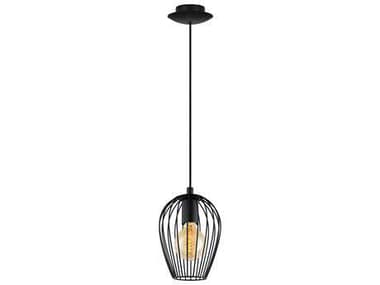 Eglo Newtown 1-Light Black Mini Pendant EGL49477A