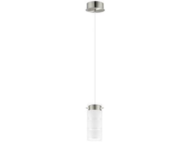 Eglo Olvero 1-Light Satin Nickel Cylinder Mini Pendant EGL201442A