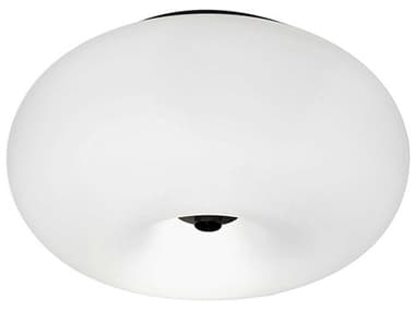 Eglo Optica 2-Light Black Round Flush Mount EGL204894A