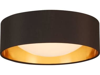 Eglo Orme 1-Light Black Gold Drum Flush Mount EGL204717A