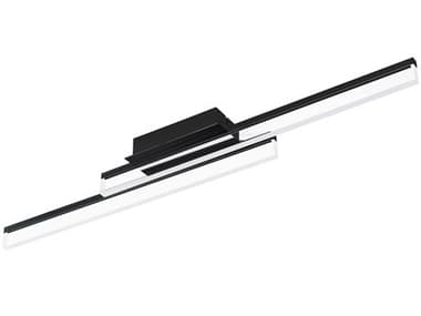 Eglo Palmital 1-Light Matte Black Linear Semi Flush Mount EGL204055A
