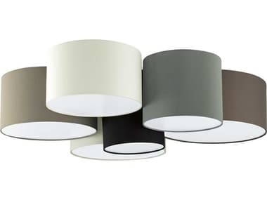 Eglo Pastore 6-Light Gray Drum Flush Mount EGL203559A
