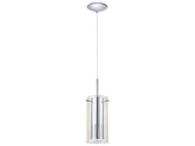 Eglo Pinto 1-Light Chrome Cylinder Mini Pendant EGL91326A