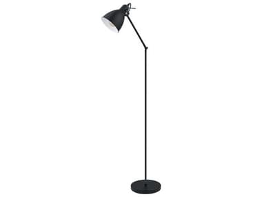 Eglo Priddy Black White Exterior Interior Metal Floor Lamp EGL49471A