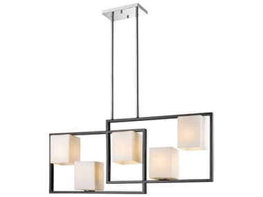 Eglo Regis Falls 5-Light Black Chrome Geometric Island Pendant EGL202819A