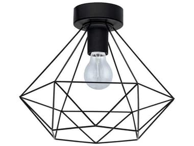 Eglo Tarbes 1-Light Matte Black Flush Mount EGL43004A