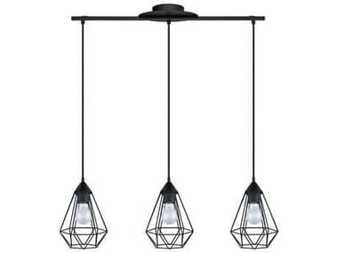 Eglo Tarbes 3-Light Matte Black Island Pendant EGL94189A