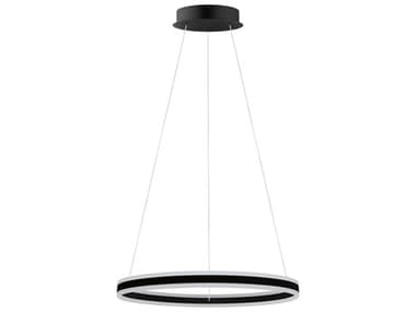 Eglo Tonarella 1-Light Black Round Pendant EGL203649A