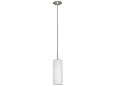 Eglo Troy 1-Light Matte Nickel Cylinder Mini Pendant EGL20129A
