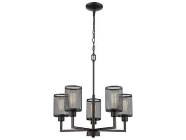 Eglo Verona 5-Light Oil Rubbed Bronze Cylinder Chandelier EGL203472A