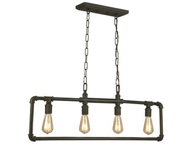 Eglo Wymer 4-Light Matte Bronze Linear Island Pendant EGL202847A