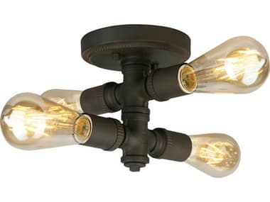 Eglo Wymer 4-Light Matte Bronze Semi Flush Mount EGL202838A