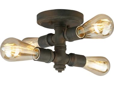 Eglo Wymer 4-Light Zinc Gray Semi Flush Mount EGL202839A