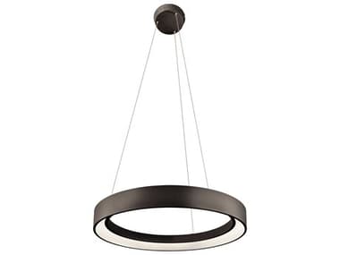 Elan Fornello 23" 1-Light Textured Black LED Round Pendant ELA83455