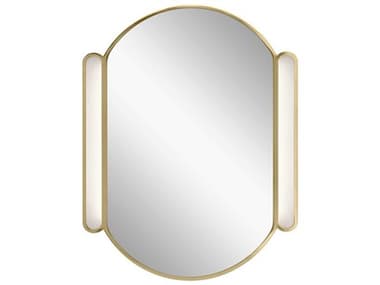 Elan Sorno Champagne Gold 23''W x 30''H Oval LED Wall Mirror ELA84165CG
