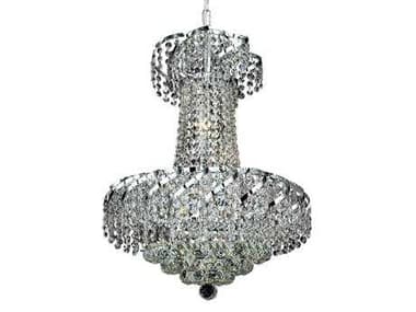Elegant Lighting Belenus Royal Cut Chrome & Crystal Six-Light 18'' Wide Chandelier EGECA1D18C