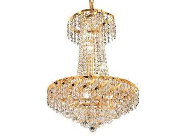 Elegant Lighting Belenus Royal Cut Gold & Crystal Six-Light 18'' Wide Chandelier EGECA1D18G
