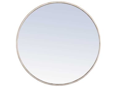 Elegant Lighting Eternity Silver 24'' Round Wall Mirror EGMR4033S