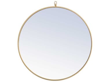 Elegant Lighting Eternity Brass 28'' Round Wall Mirror EGMR4055BR