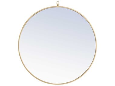 Elegant Lighting Eternity Brass 32'' Round Wall Mirror EGMR4058BR