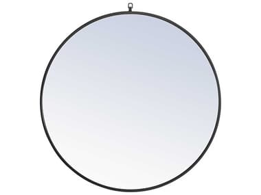 Elegant Lighting Eternity Black 36'' Round Wall Mirror EGMR4061BK