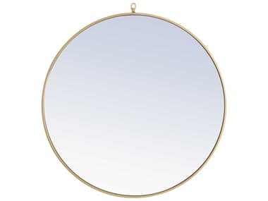 Elegant Lighting Eternity Brass 36'' Round Wall Mirror EGMR4062BR