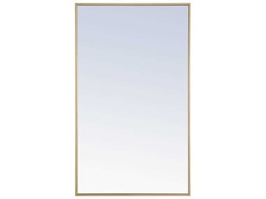 Elegant Lighting Eternity Brass 24''W x 40''H Rectangular Wall Mirror EGMR4075BR