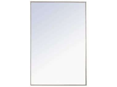 Elegant Lighting Eternity Silver 28''W x 42''H Rectangular Wall Mirror EGMR4079S