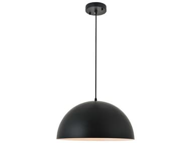 Elegant Lighting Forte 15" 1-Light Black Bowl Dome Pendant EGLD4025D16