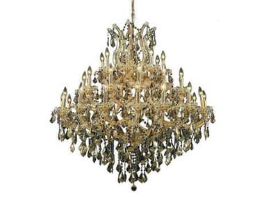 Elegant Lighting Maria Theresa 44" Wide 37-Light Gold Crystal Candelabra Tiered Chandelier EG2800G44GGT