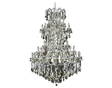 Elegant Lighting Maria Theresa 54" Wide 61-Light Chrome Gold Crystal Candelabra Tiered Chandelier EG2800G54CGT