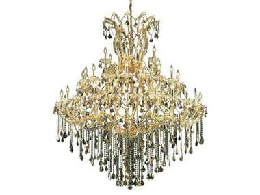 Elegant Lighting Maria Theresa 60" Wide 49-Light Gold Crystal Candelabra Tiered Chandelier EG2800G60GGT