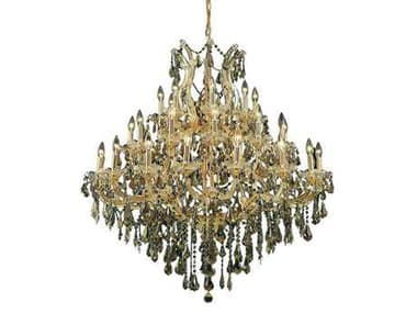 Elegant Lighting Maria Theresa 44" Wide 37-Light Gold Crystal Candelabra Tiered Chandelier EG2801G44GGT