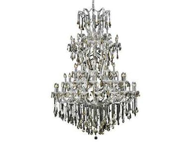 Elegant Lighting Maria Theresa 54" Wide 61-Light Chrome Gold Crystal Candelabra Tiered Chandelier EG2801G54CGT
