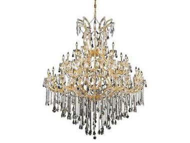 Elegant Lighting Maria Theresa Royal Cut Gold & Crystal 49-Light 60'' Wide Grand Chandelier EG2801G60G