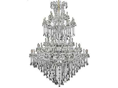 Elegant Lighting Maria Theresa 72" Wide 85-Light Chrome Clear Crystal Candelabra Tiered Chandelier EG2801G96C